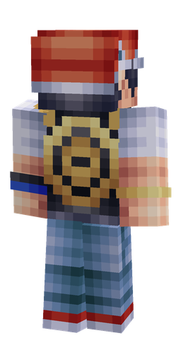 Blue skin: body, back render
