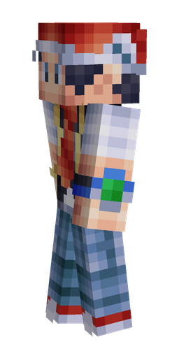Blue skin: body, left side render