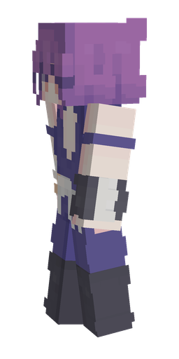 Blue skin: body, left side render