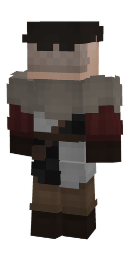 Black skin: body, back render