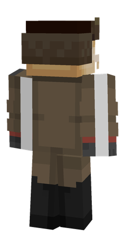 Black skin: body, back render
