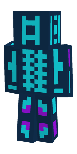 Blue skin: body, back render
