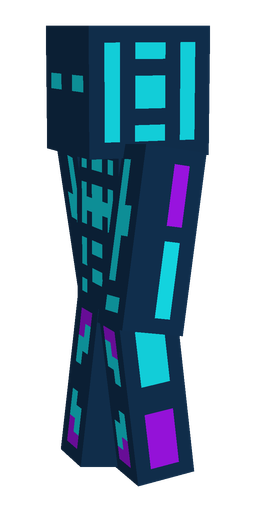 Blue skin: body, left side render