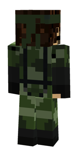Black skin: body, back render