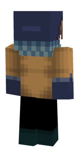 Black skin: body, back render