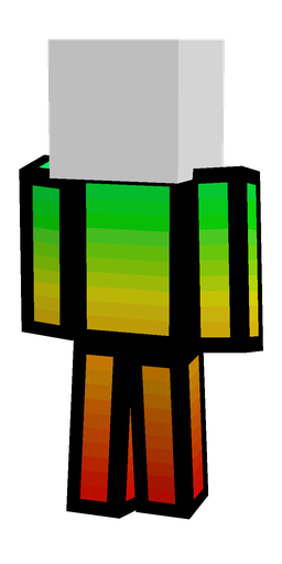 Black skin: body, back render