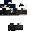 Black skin: raw texture render