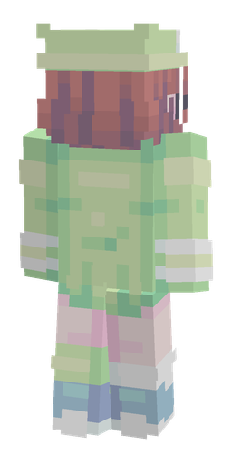 Green skin: body, back render
