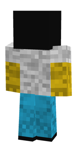 Black skin: body, back render
