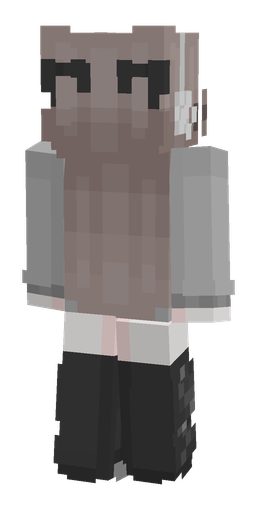Black skin: body, back render