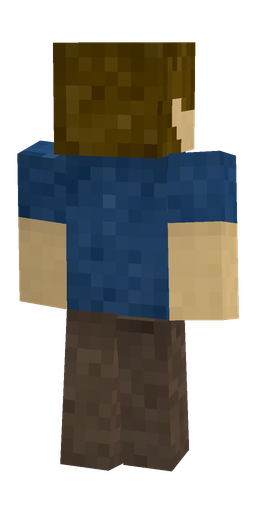 Blue skin: body, back render