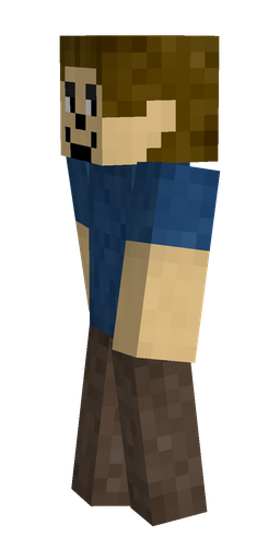 Blue skin: body, left side render