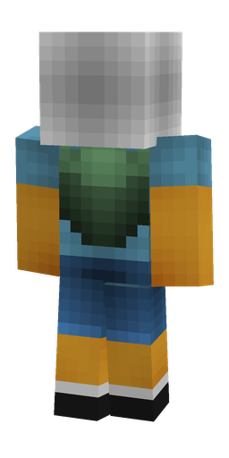 Blue skin: body, back render