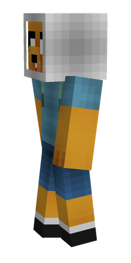Blue skin: body, left side render