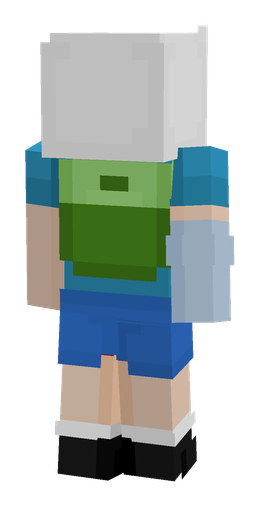 Blue skin: body, back render