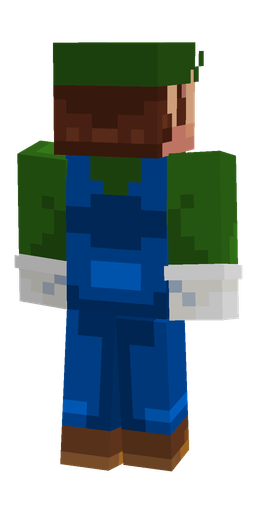 Blue skin: body, back render