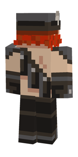 Black skin: body, back render