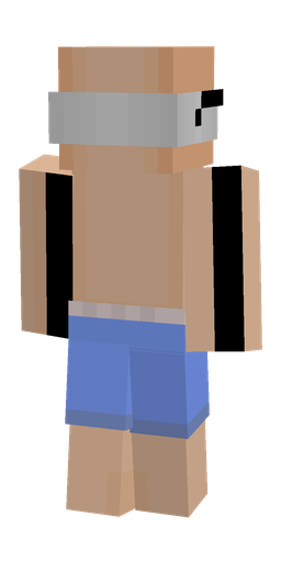 Blue skin: body, back render