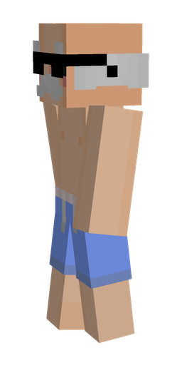 Blue skin: body, left side render