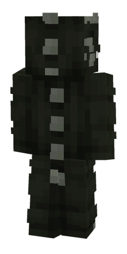 Black skin: body, back render