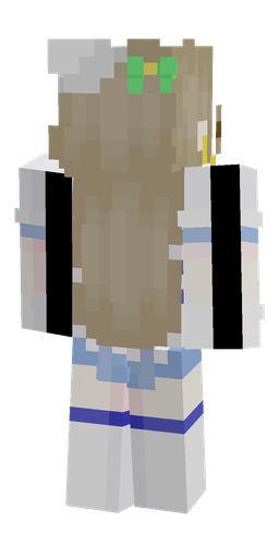Blue skin: body, back render