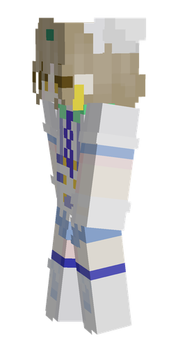 Blue skin: body, left side render
