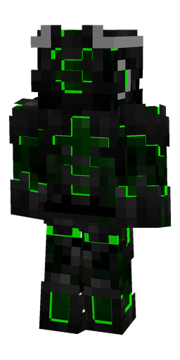 Black skin: body, back render