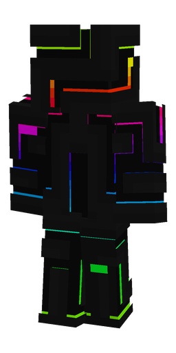 Black skin: body, back render