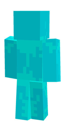 Blue skin: body, back render