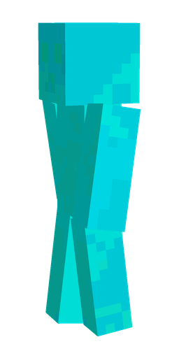Blue skin: body, left side render
