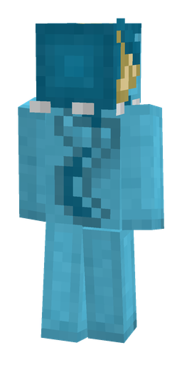 Blue skin: body, back render
