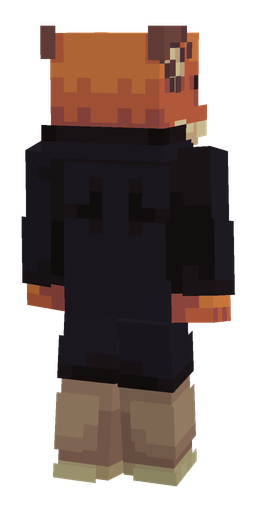 Black skin: body, back render