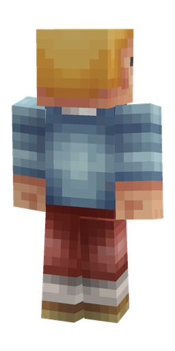 Blue skin: body, back render