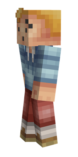 Blue skin: body, left side render