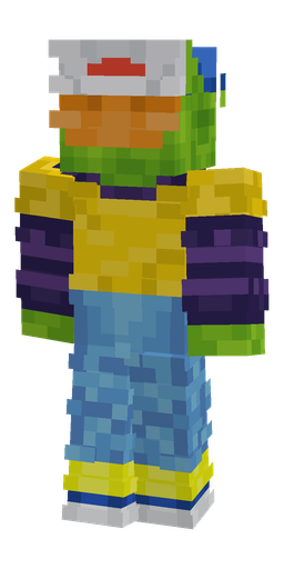 Blue skin: body, back render