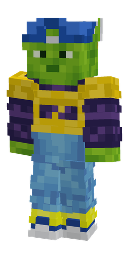 Blue skin: body, front render