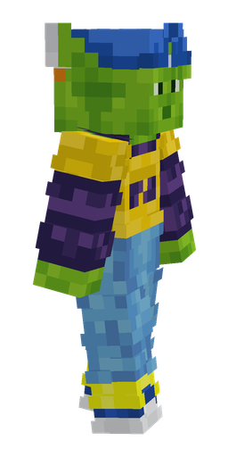 Blue skin: body, right side render