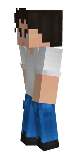Blue skin: body, left side render