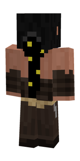 Black skin: body, back render