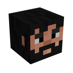 Black skin: head render