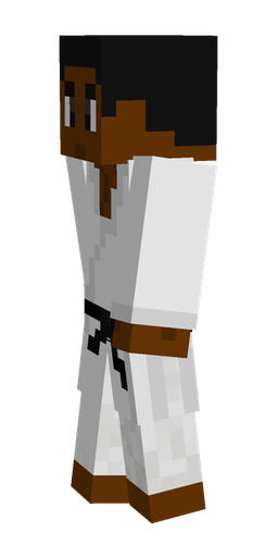 Brown skin: body, left side render