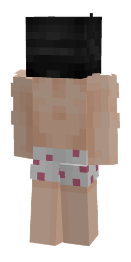 Black skin: body, back render