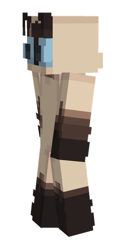 Black skin: body, left side render