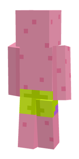 Pink skin: body, back render