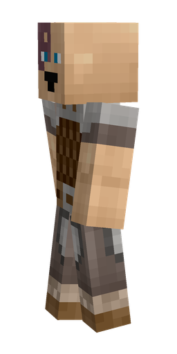 Brown skin: body, left side render