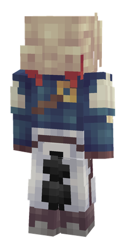 Blue skin: body, back render