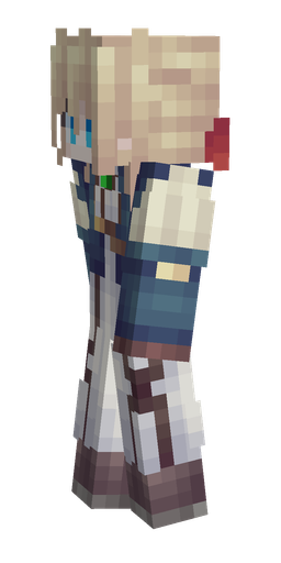 Blue skin: body, left side render