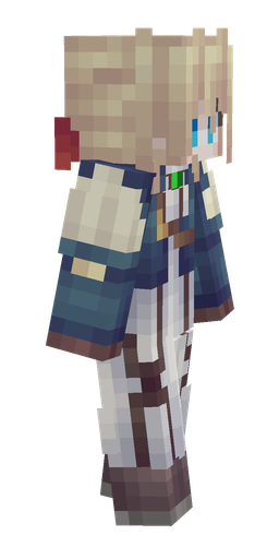 Blue skin: body, right side render