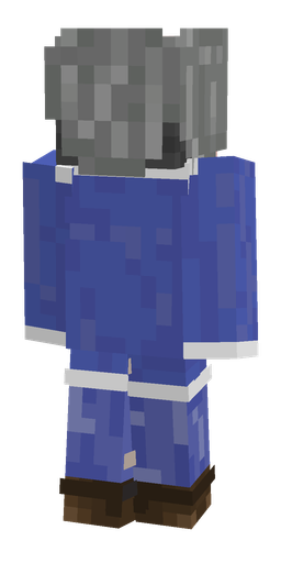 Blue skin: body, back render