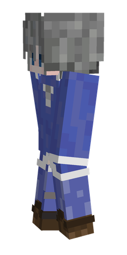 Blue skin: body, left side render